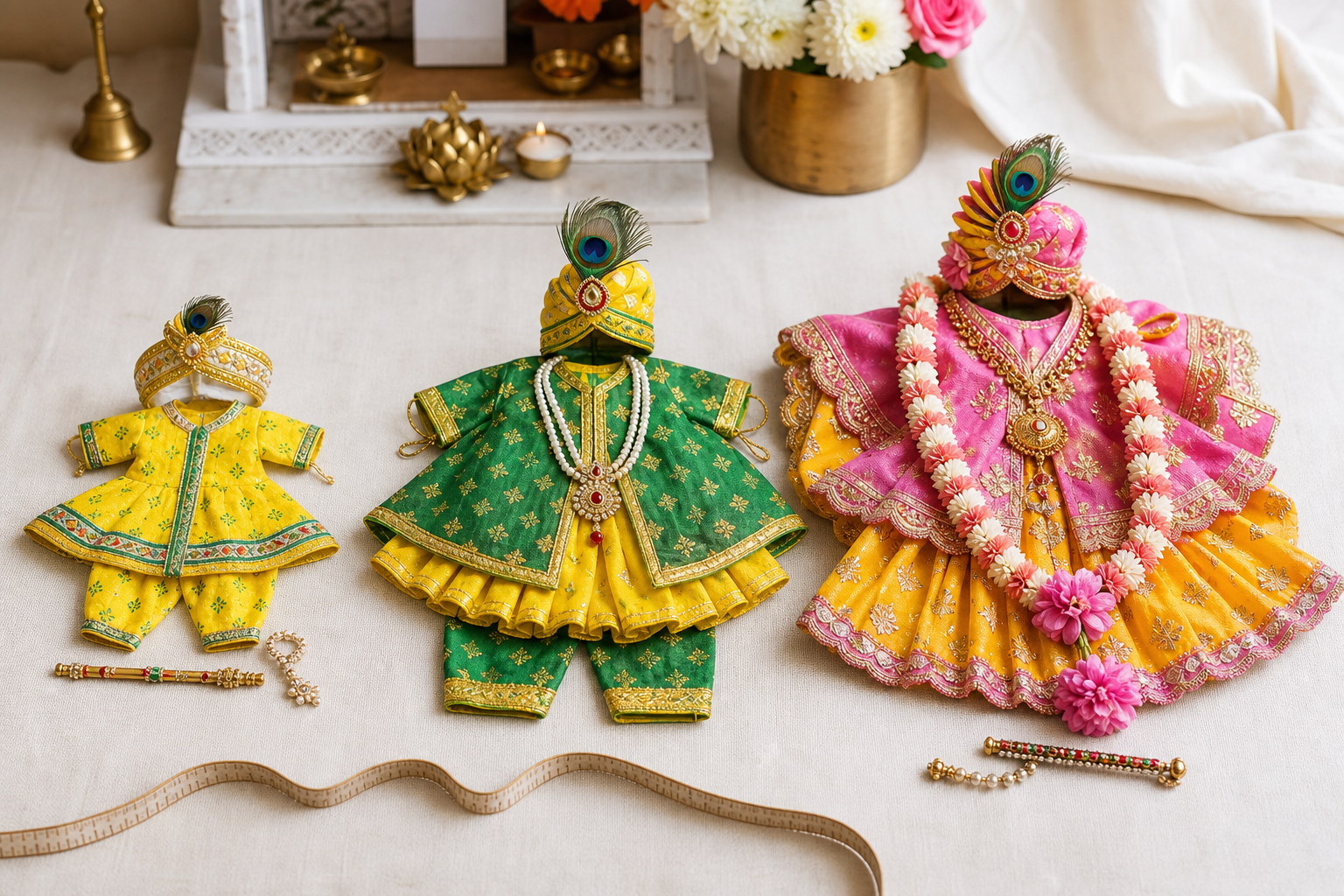 लड्डू गोपाल श्रृंगार: जन्माष्टमी पर कैसे सजाएं? सामग्री और आसान विधि 2026 लड्डू गोपाल पोशाक साइज और श्रृंगार गाइड