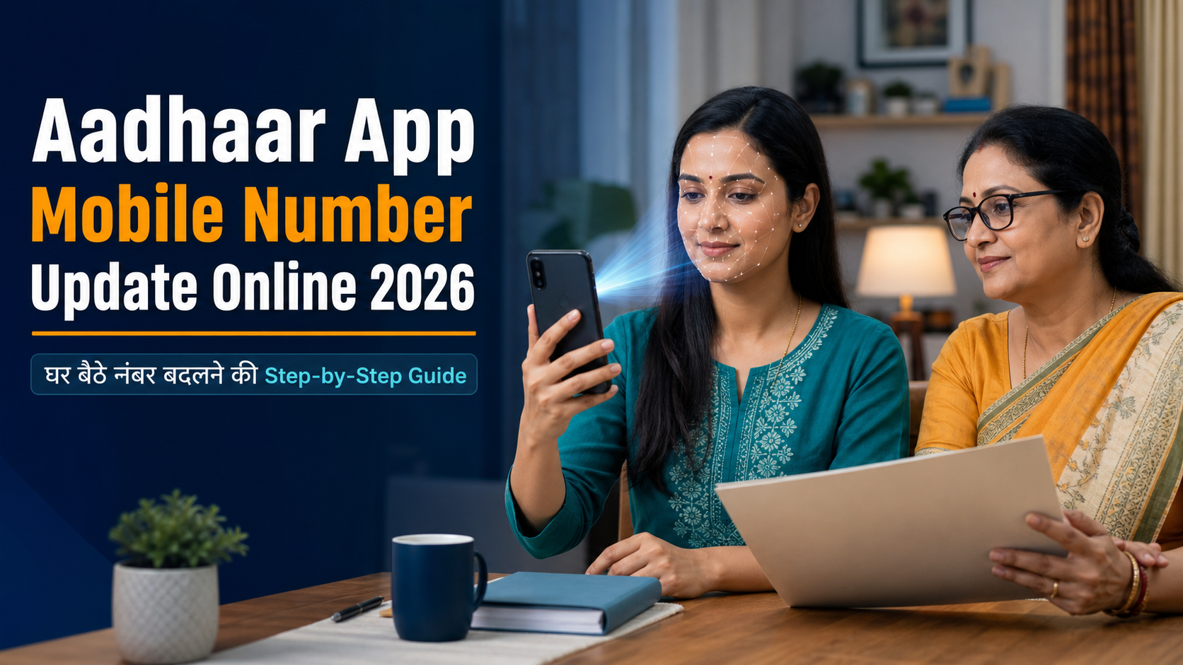 Aadhaar App Mobile Number Update Online 2026: घर बैठे नंबर बदलने की Step-by-Step Guide Aadhaar App Mobile Number Update Online 2026 step by step guide