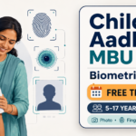 Child Aadhaar Biometric Update 2026: 5–17 साल के बच्चों का MBU 30 सितंबर तक Free Child Aadhaar Biometric Update 2026: 5–17 साल के बच्चों का MBU 30 सितंबर तक Free