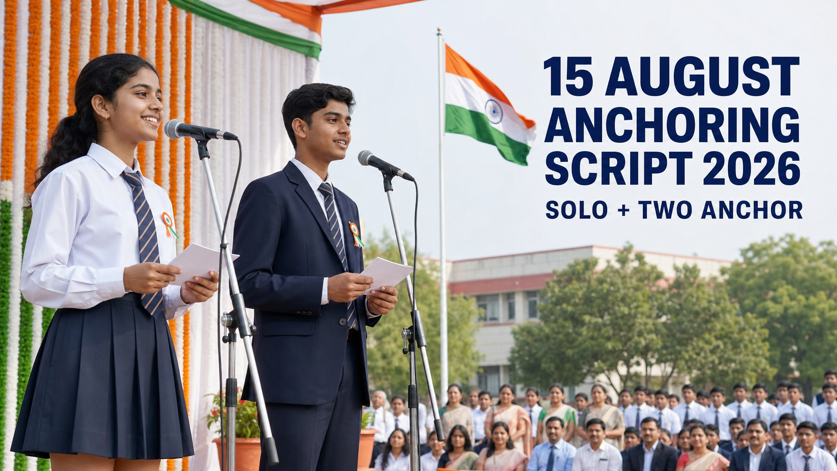 অসমীয়া খেতিৰ সঁজুলী নাঙল 15 अगस्त एंकरिंग स्क्रिप्ट 2026 के लिए Solo और Two Anchor मंच संचालन