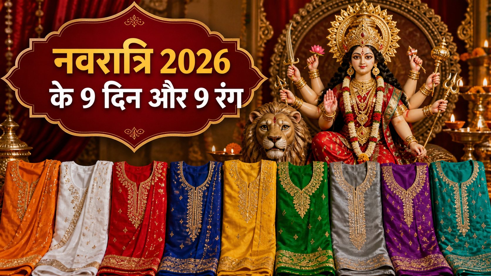 नवरात्रि 2026 के 9 दिन और 9 रंग: किस दिन कौन-सा रंग पहनें? नवरात्रि 2026 के 9 रंग