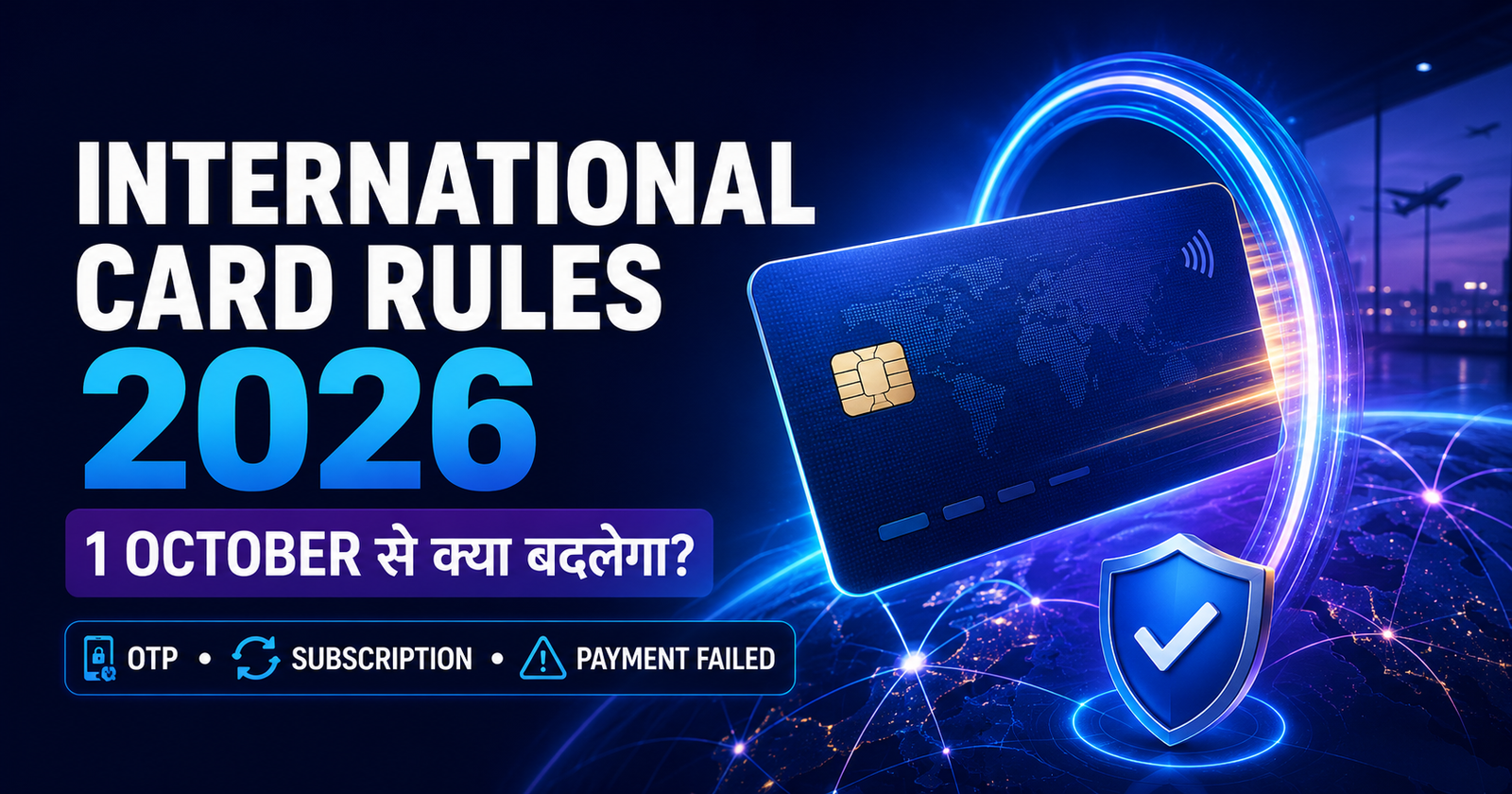 জন্মাষ্টমী RBI International Card Payment Rules 2026 के लिए international card और 1 October security visual