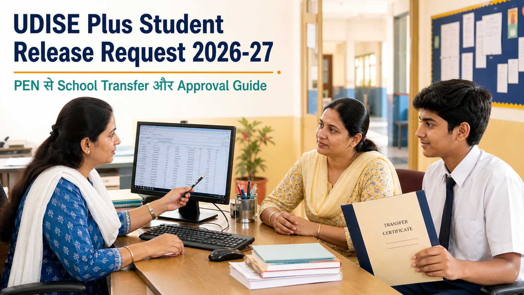 UDISE Plus Student Release Request 2026-27: PEN से School Transfer, Approval और Pending Problem Guide UDISE Plus Student Release Request 2026-27 PEN school transfer approval guide