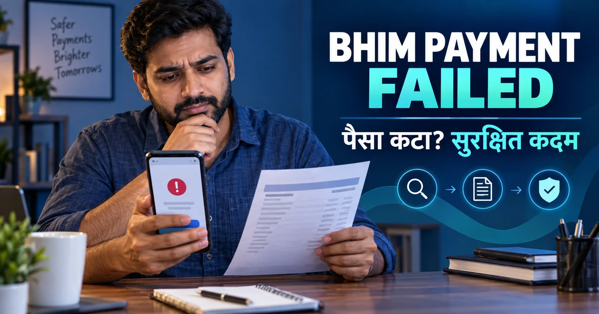 অসম ৰত্ন ড০ ভূপেন হাজৰিকাঃ এটি পৰ্যালোচনা bhim app transaction failed guide showing a person checking payment status on phone