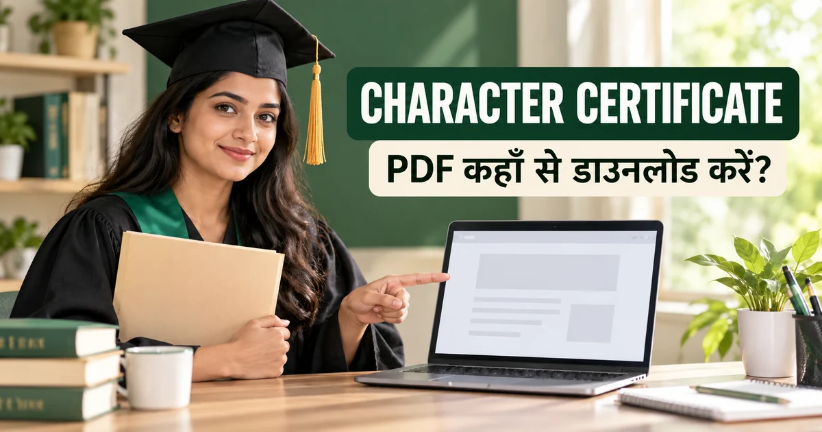 অসম ৰত্ন ড০ ভূপেন হাজৰিকাঃ এটি পৰ্যালোচনা character certificate pdf download guide with a student viewing a generic blank laptop page