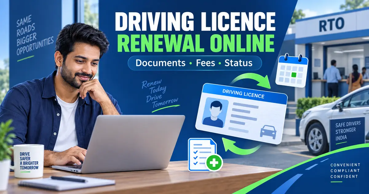 দ্ৰছেৰাৰ চিকমিকনি আৰু অন্য কিবা How to Renew Driving Licence Online guide with Sarathi renewal documents fees and status
